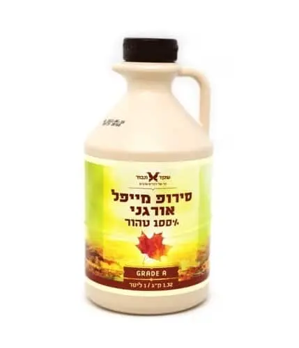 סירופ מייפל אורגני טבעי – שקד תבור (1 ליטר)
